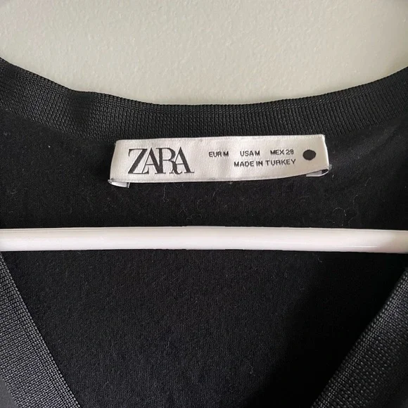 Zara Black Sheer Overlay Top - Picture 2 of 7